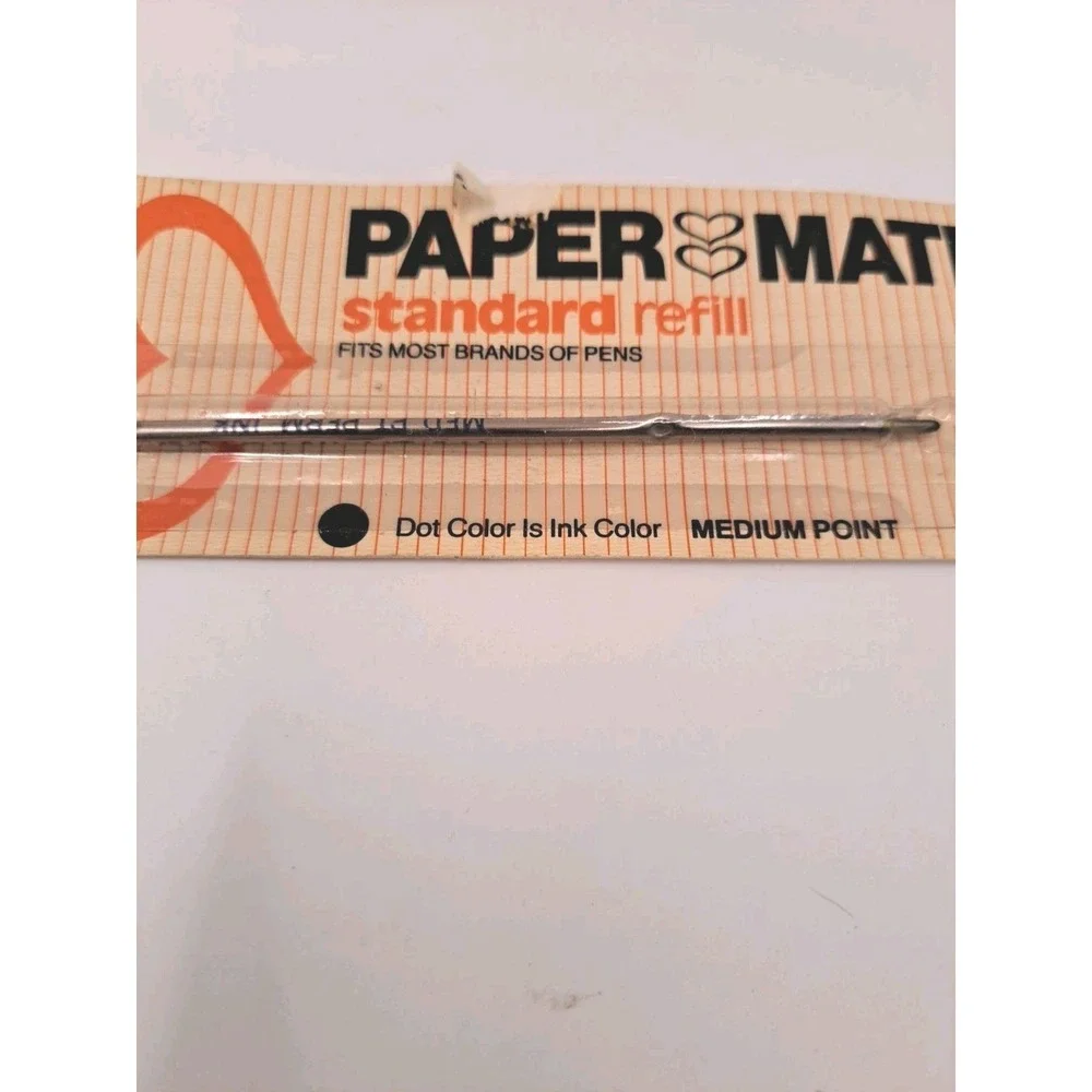 Vintage Paper Mate Standard Refill Medium Black USA (Sealed & Untested)